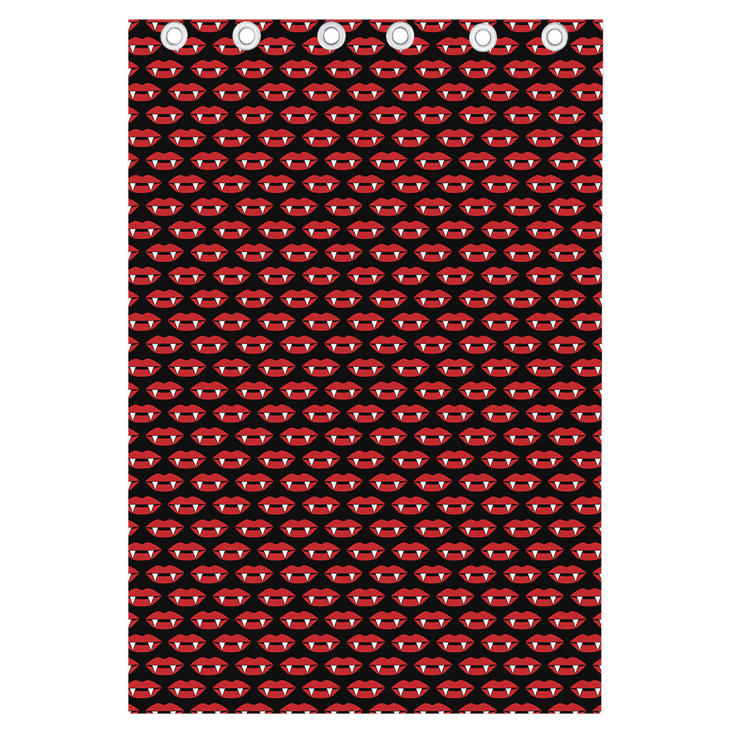 Halloween Vampire Lips Pattern Print Curtain