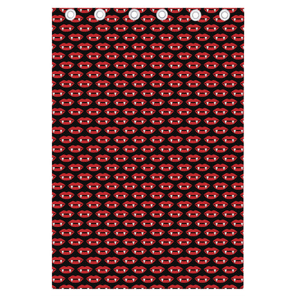 Halloween Vampire Lips Pattern Print Curtain