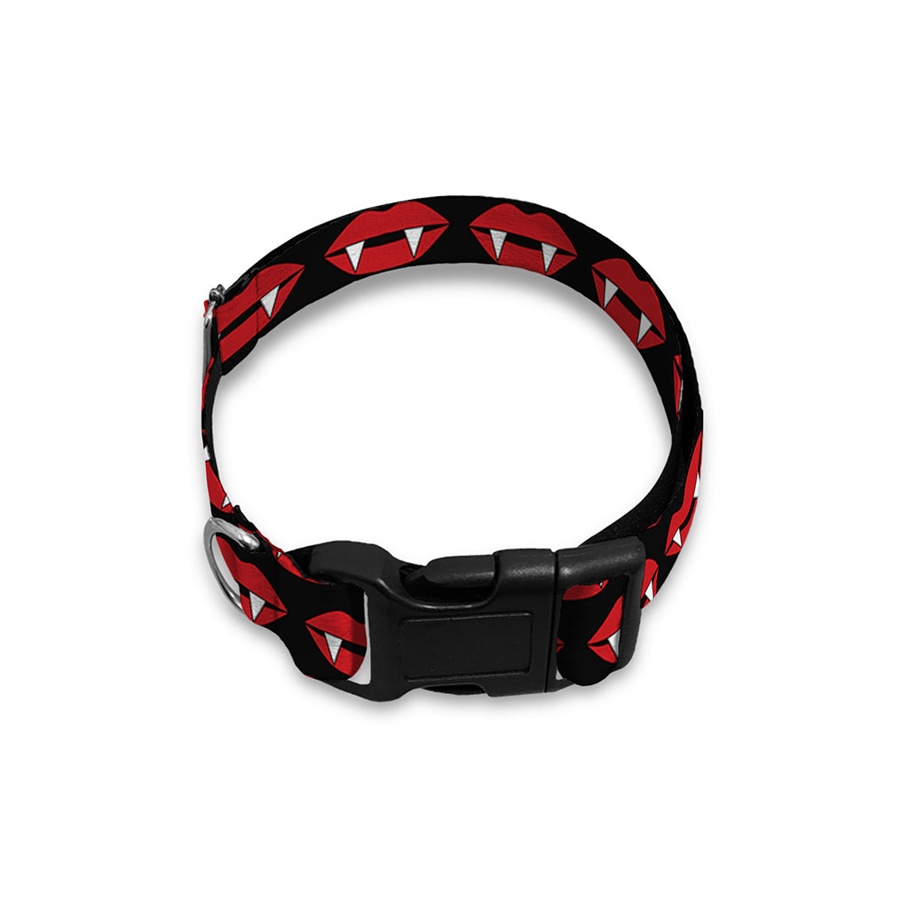 Halloween Vampire Lips Pattern Print Dog Collar
