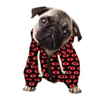 Halloween Vampire Lips Pattern Print Dog Zip Up Hoodie