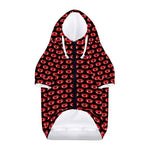 Halloween Vampire Lips Pattern Print Dog Zip Up Hoodie