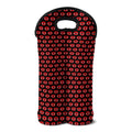 Halloween Vampire Lips Pattern Print Double Neoprene Wine Tote