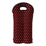 Halloween Vampire Lips Pattern Print Double Neoprene Wine Tote