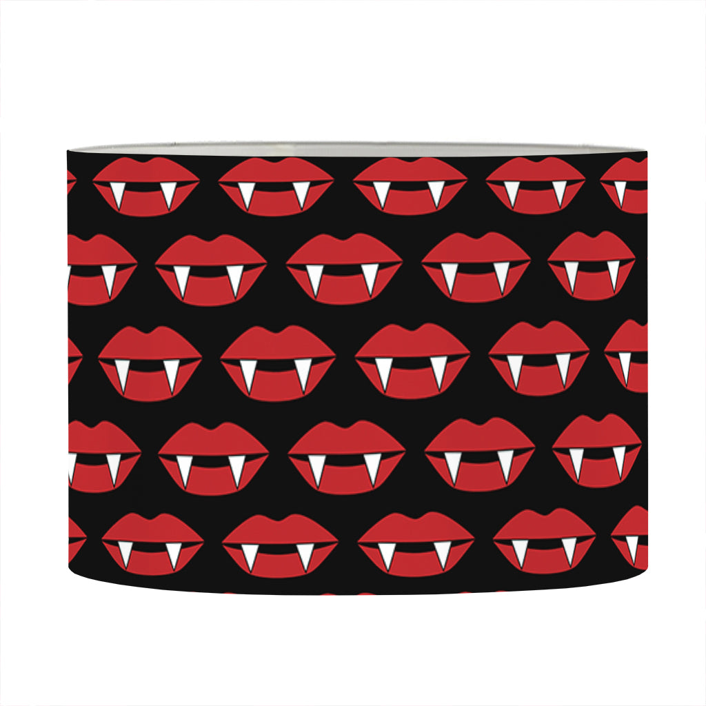 Halloween Vampire Lips Pattern Print Drum Lamp Shade