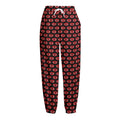 Halloween Vampire Lips Pattern Print Fleece Lined Knit Pants
