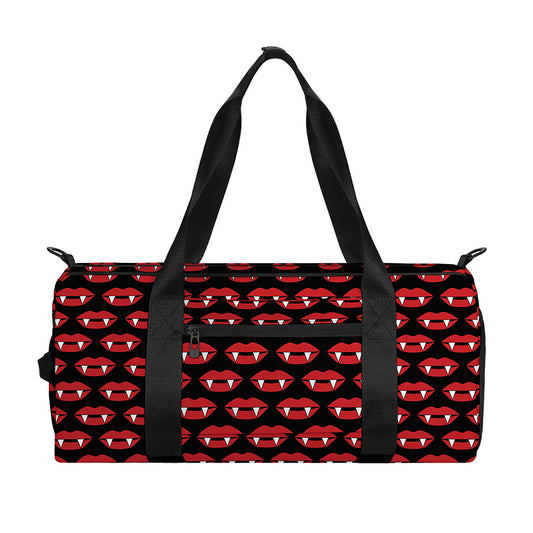 Halloween Vampire Lips Pattern Print Gym Bag