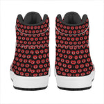 Halloween Vampire Lips Pattern Print High Top Leather Sneakers