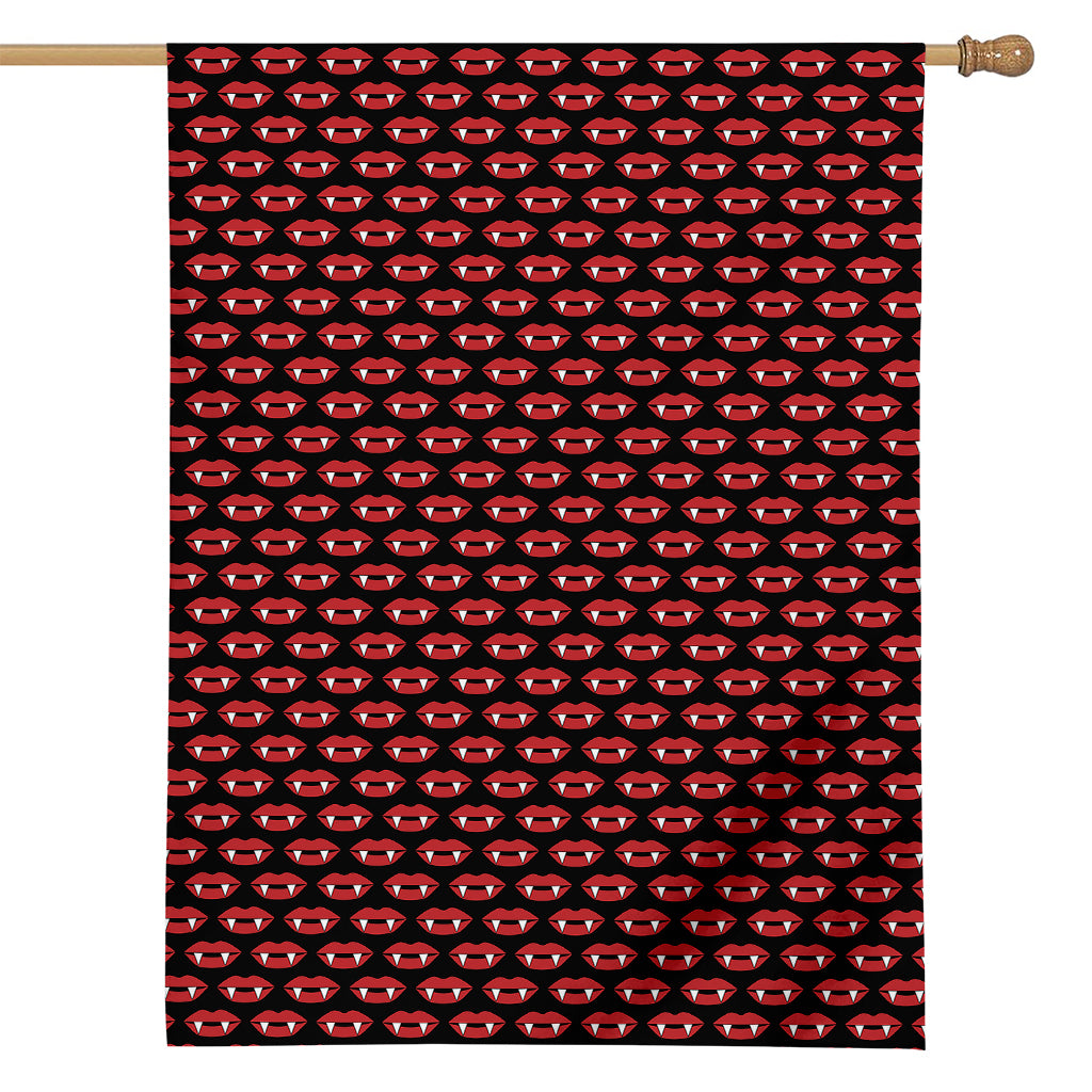 Halloween Vampire Lips Pattern Print House Flag