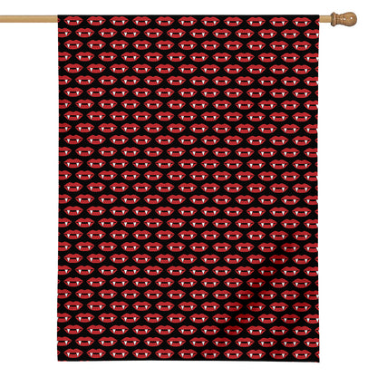 Halloween Vampire Lips Pattern Print House Flag