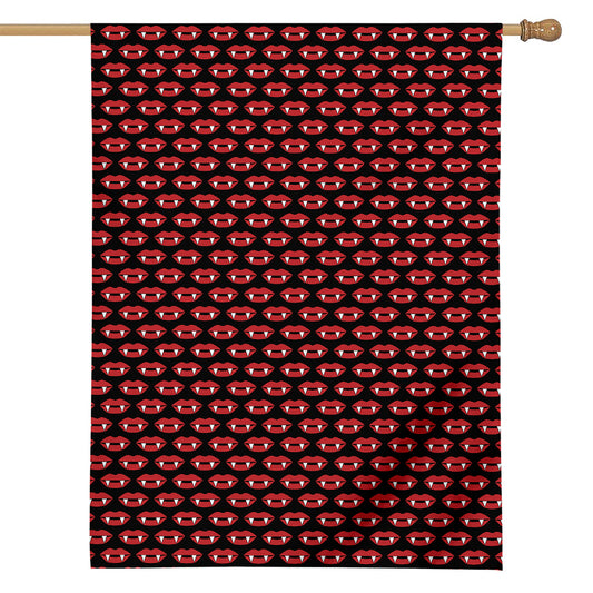 Halloween Vampire Lips Pattern Print House Flag
