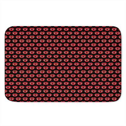 Halloween Vampire Lips Pattern Print Indoor Door Mat