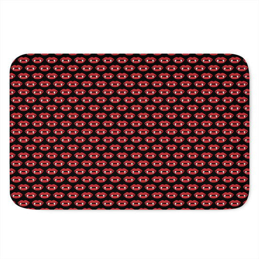 Halloween Vampire Lips Pattern Print Indoor Door Mat