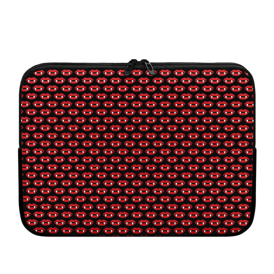 Halloween Vampire Lips Pattern Print Laptop Sleeve