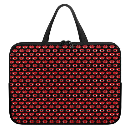 Halloween Vampire Lips Pattern Print Laptop Sleeve With Handle