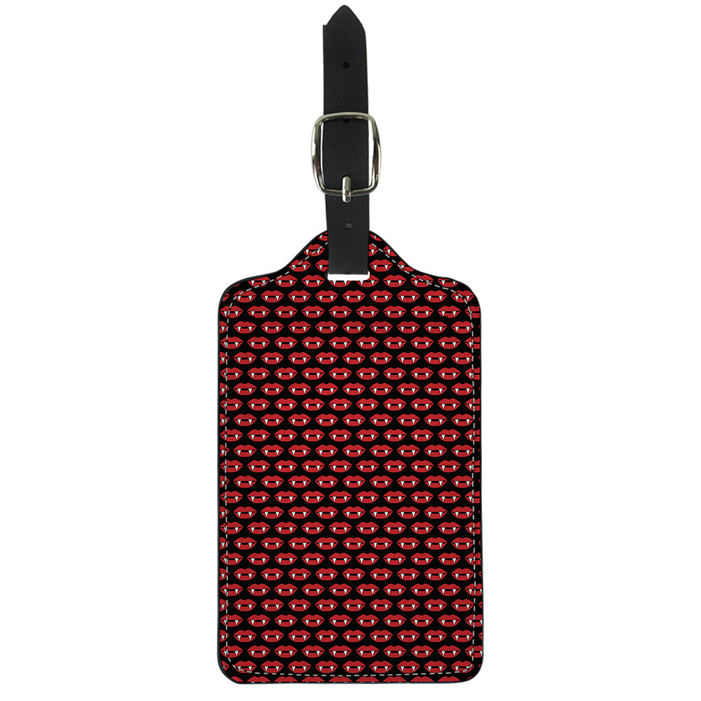 Halloween Vampire Lips Pattern Print Luggage Tag