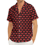 Halloween Vampire Lips Pattern Print Men's Deep V-Neck Shirt