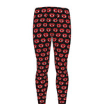 Halloween Vampire Lips Pattern Print Men's leggings