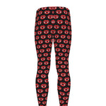 Halloween Vampire Lips Pattern Print Men's leggings