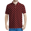 Halloween Vampire Lips Pattern Print Men's Polo Shirt
