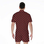 Halloween Vampire Lips Pattern Print Men's Rompers