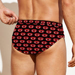 Halloween Vampire Lips Pattern Print Men's Swim Briefs