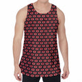 Halloween Vampire Lips Pattern Print Men's Velvet Tank Top