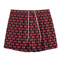 Halloween Vampire Lips Pattern Print Mesh Shorts