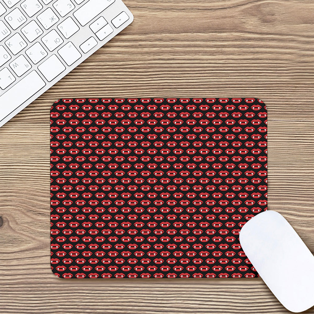 Halloween Vampire Lips Pattern Print Mouse Pad
