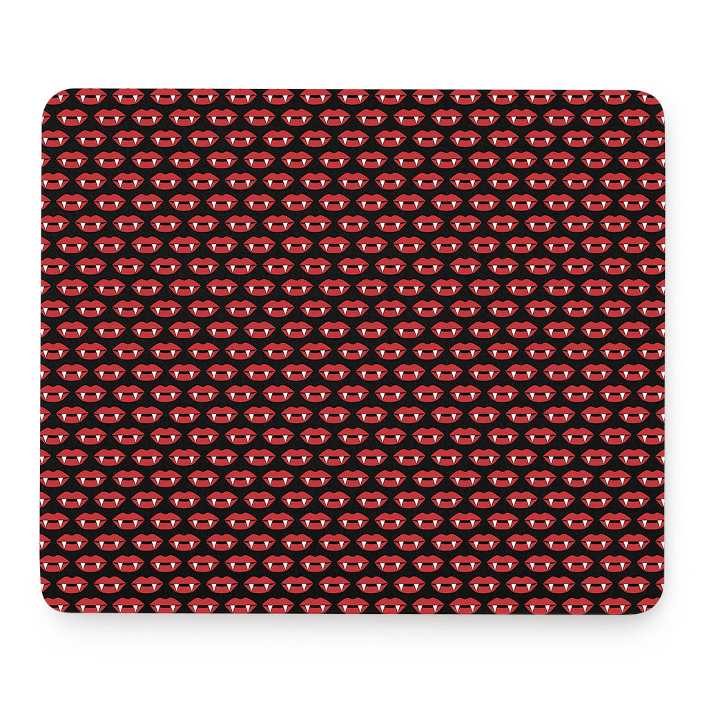 Halloween Vampire Lips Pattern Print Mouse Pad
