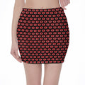 Halloween Vampire Lips Pattern Print Pencil Mini Skirt