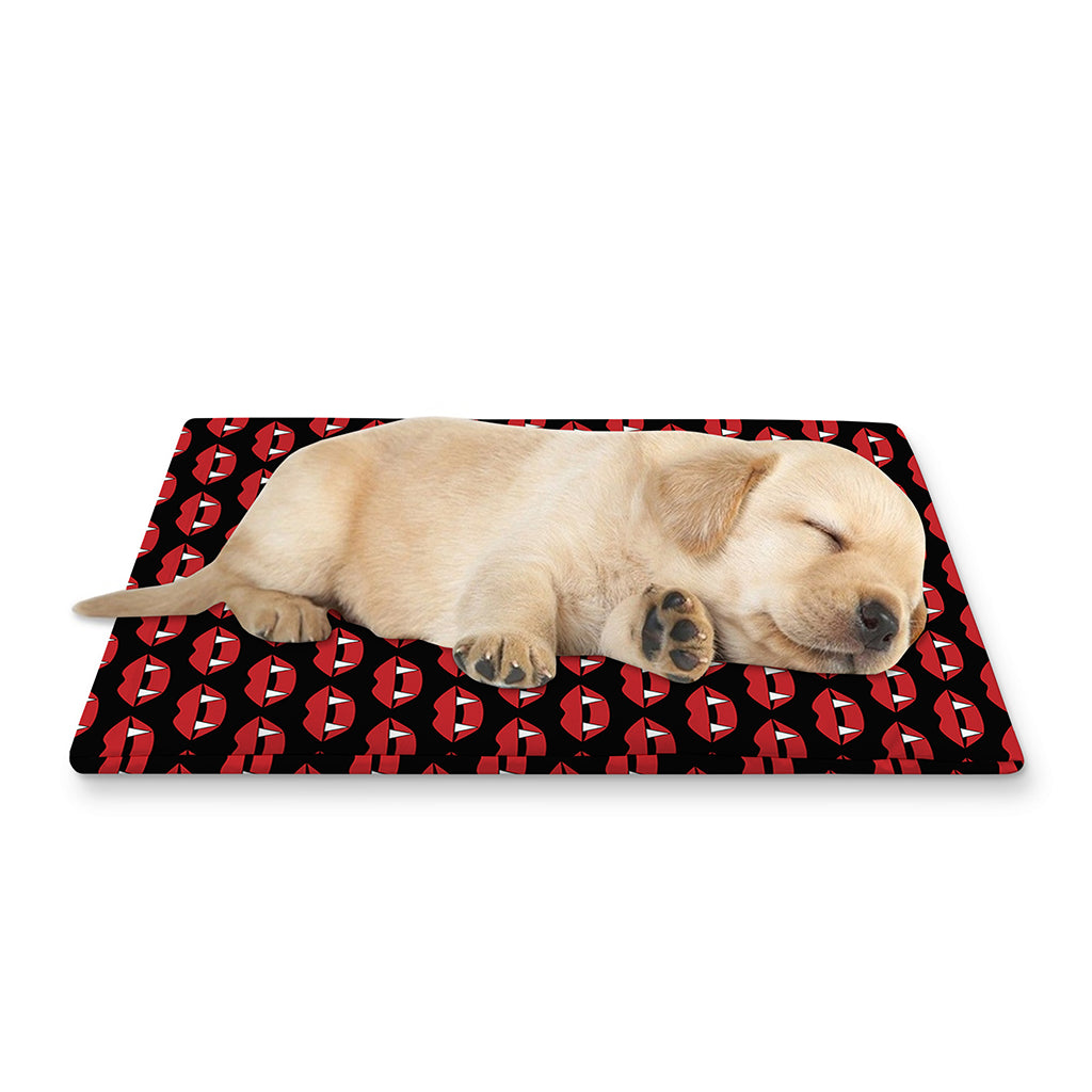 Halloween Vampire Lips Pattern Print Pet Cooling Mat Cover