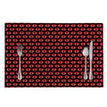 Halloween Vampire Lips Pattern Print Placemat