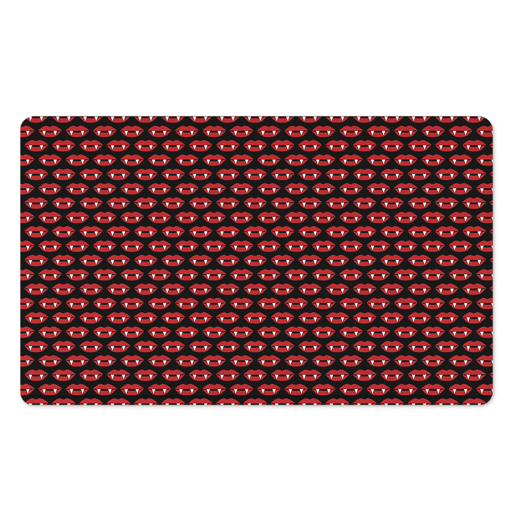 Halloween Vampire Lips Pattern Print Polyester Doormat