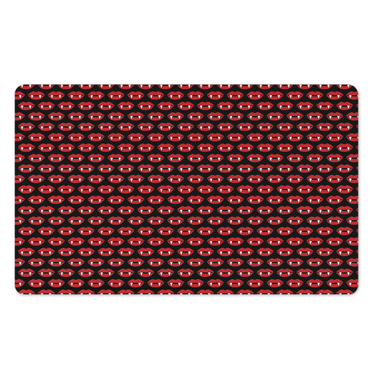 Halloween Vampire Lips Pattern Print Polyester Doormat