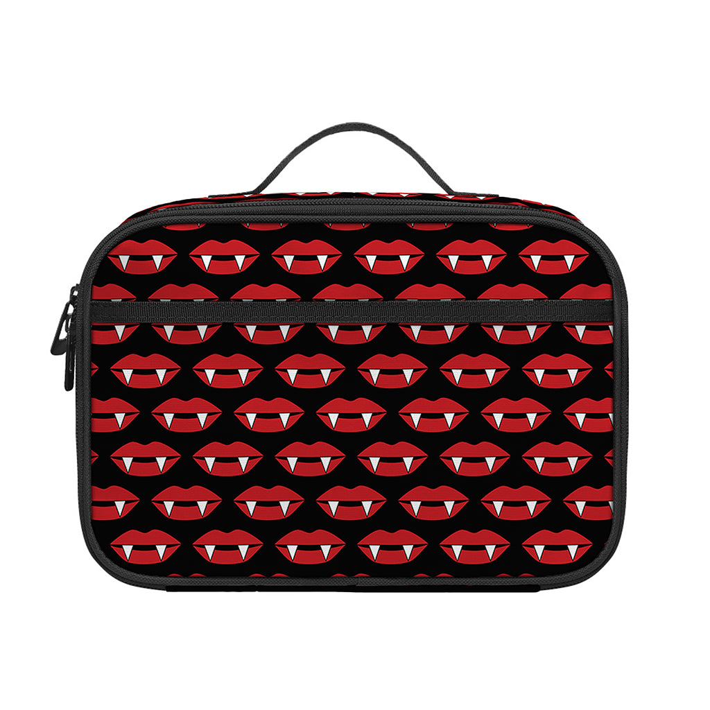 Halloween Vampire Lips Pattern Print Portable Lunch Bag
