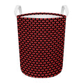Halloween Vampire Lips Pattern Print Round Laundry Basket