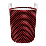 Halloween Vampire Lips Pattern Print Round Laundry Basket
