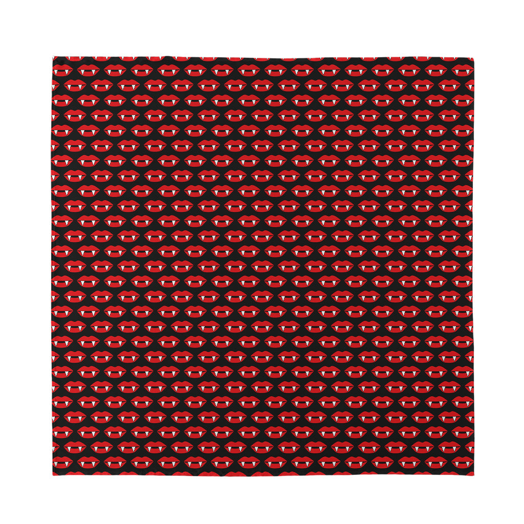 Halloween Vampire Lips Pattern Print Silk Bandana