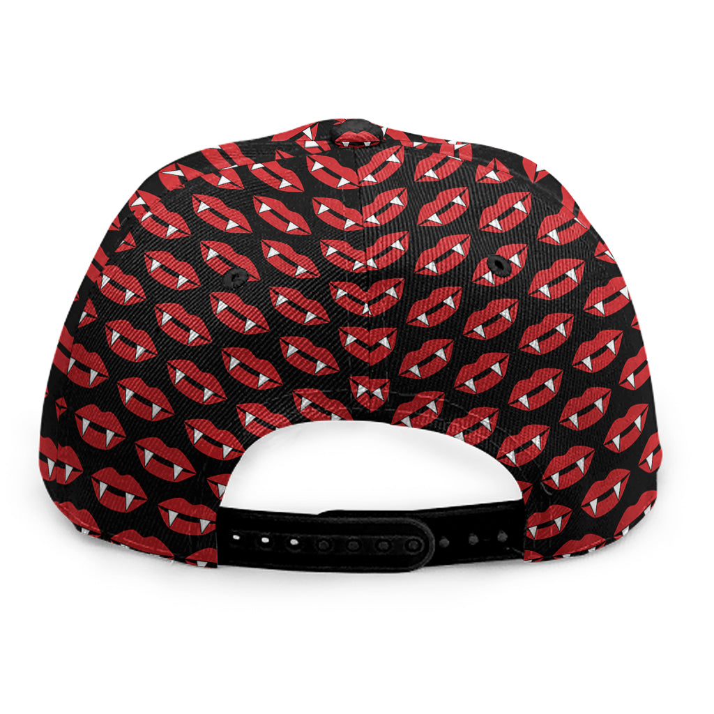Halloween Vampire Lips Pattern Print Snapback Cap