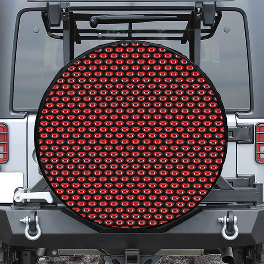Halloween Vampire Lips Pattern Print Tire Cover