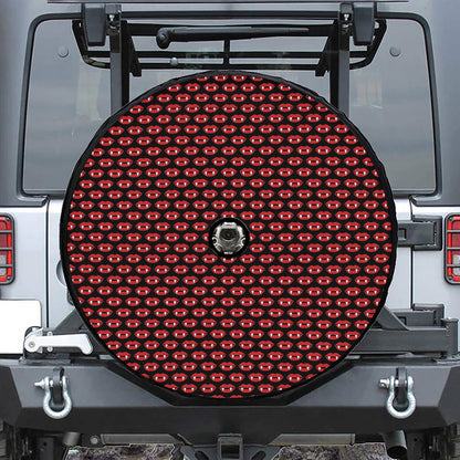 Halloween Vampire Lips Pattern Print Tire Cover With Camera Hole