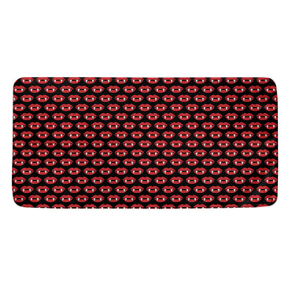 Halloween Vampire Lips Pattern Print Towel