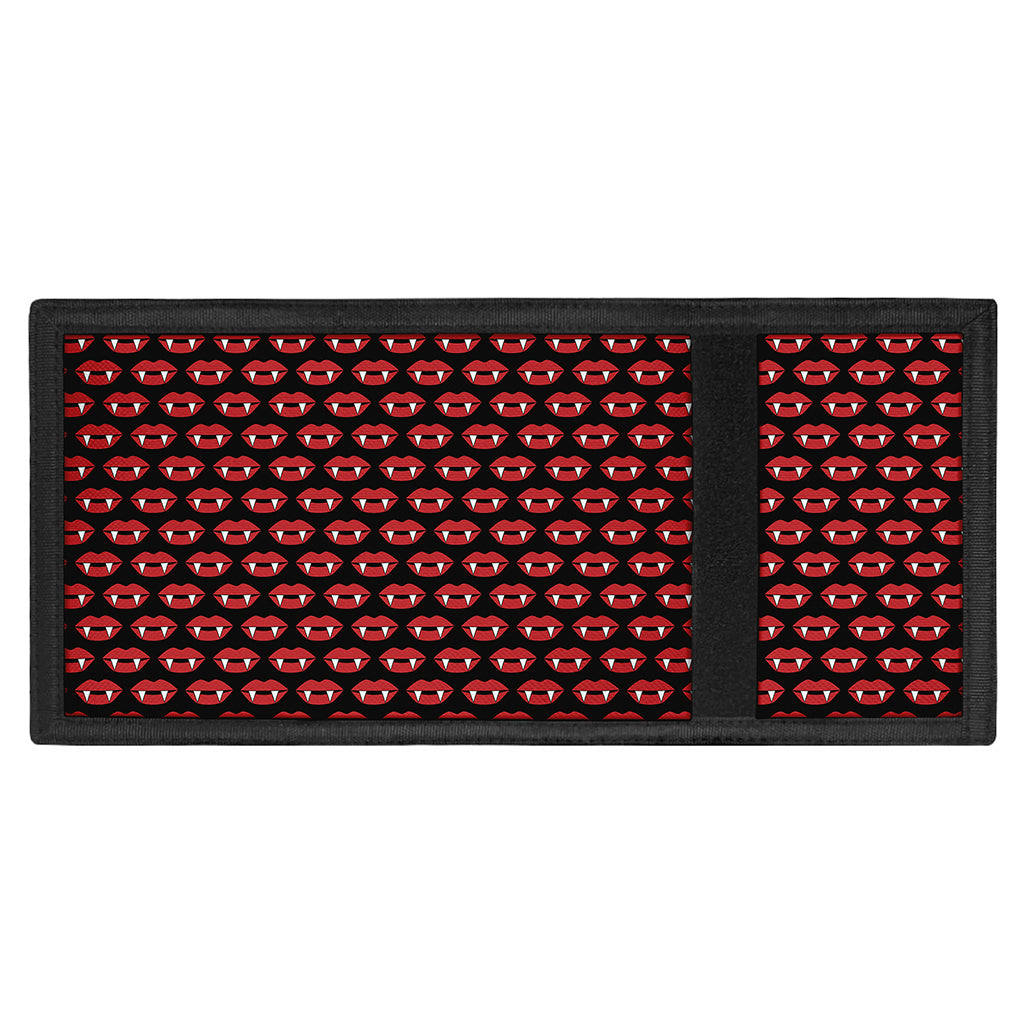 Halloween Vampire Lips Pattern Print Trifold Wallet