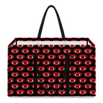 Halloween Vampire Lips Pattern Print Utility Tote Bag