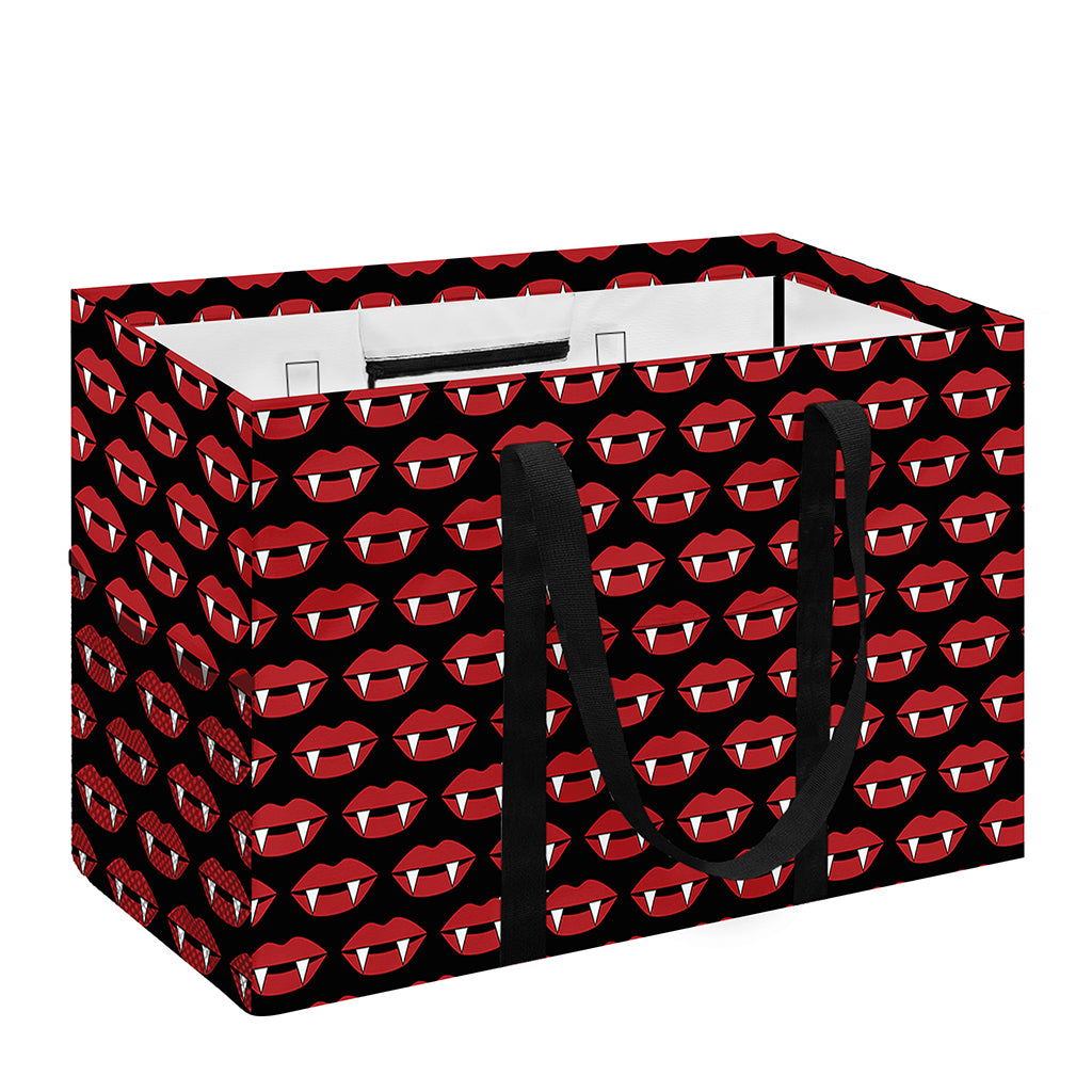 Halloween Vampire Lips Pattern Print Utility Tote Bag