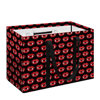 Halloween Vampire Lips Pattern Print Utility Tote Bag