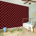 Halloween Vampire Lips Pattern Print Wall Sticker