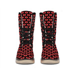 Halloween Vampire Lips Pattern Print Winter Boots