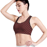 Halloween Vampire Lips Pattern Print Women's Sports Bra
