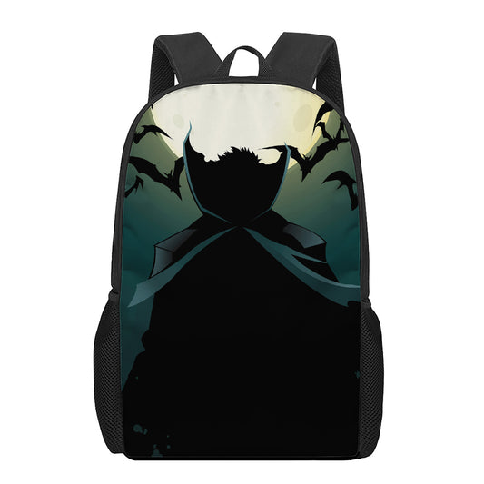 Halloween Vampire Silhouette Print 17 Inch Backpack